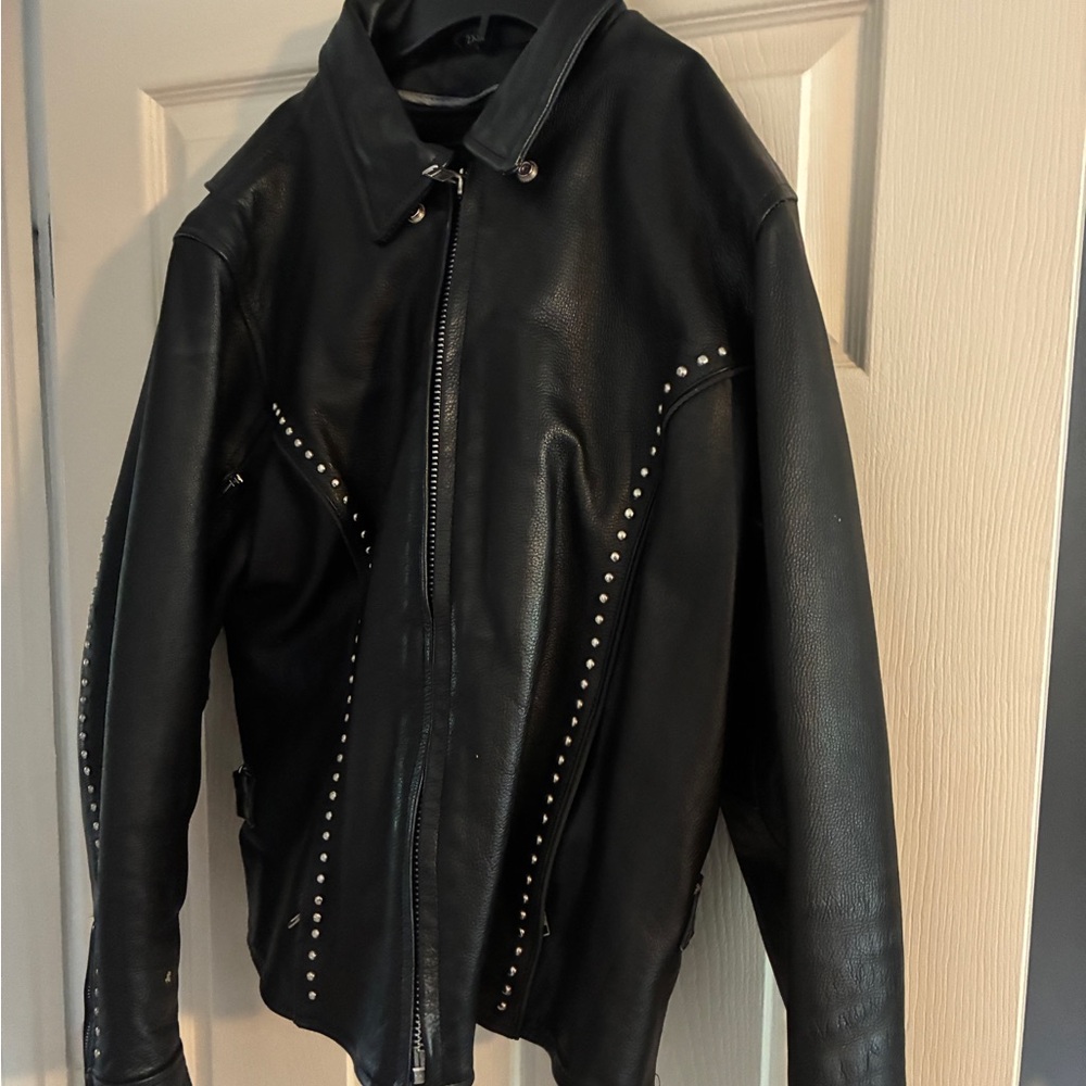 M&M'S Black Studded Bomber Jacket, Slim Fit 2xL